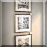 A10. Set of 3 ”Traveler's Studies” framed Italian prints. - $85 each